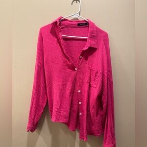 Pink Button-Up Shirt